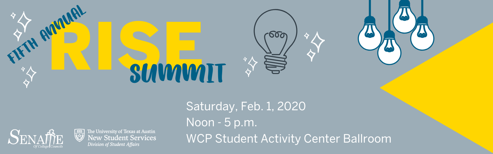 RISE Summit on Feb 1, 2020. Registration coming soon! RISE Banner, Feb 1, 2020